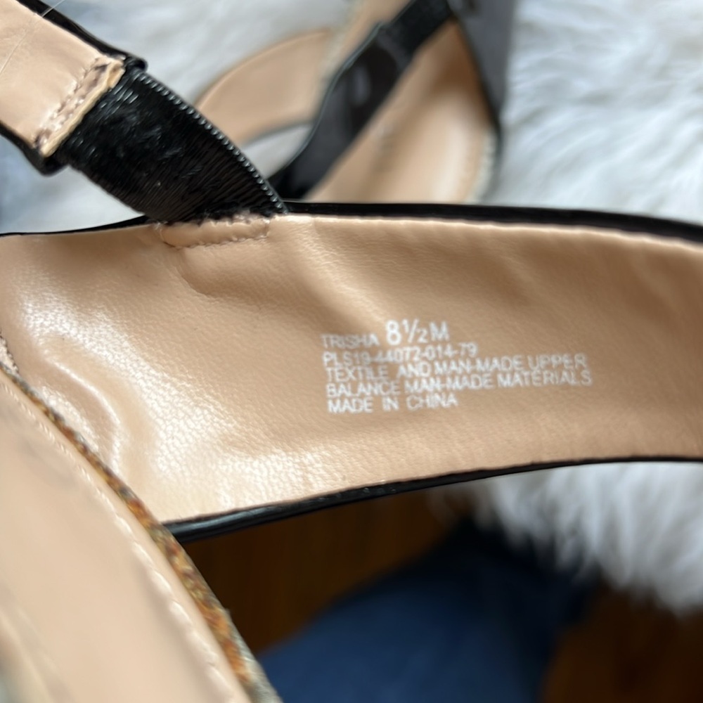 The Limited Black and Python Embossed High Heeled D’Orsay Stiletto Pumps  8.5 - Picture 7 of 7